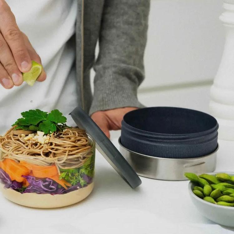 Glass Lunch Box - Leak Proof Microwave-Safe Glass Lunch Bowl