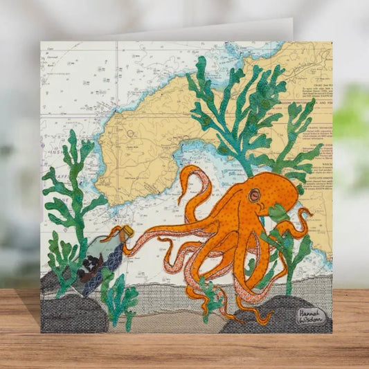 Octopus At Penzance Cornwall Greetings Card
